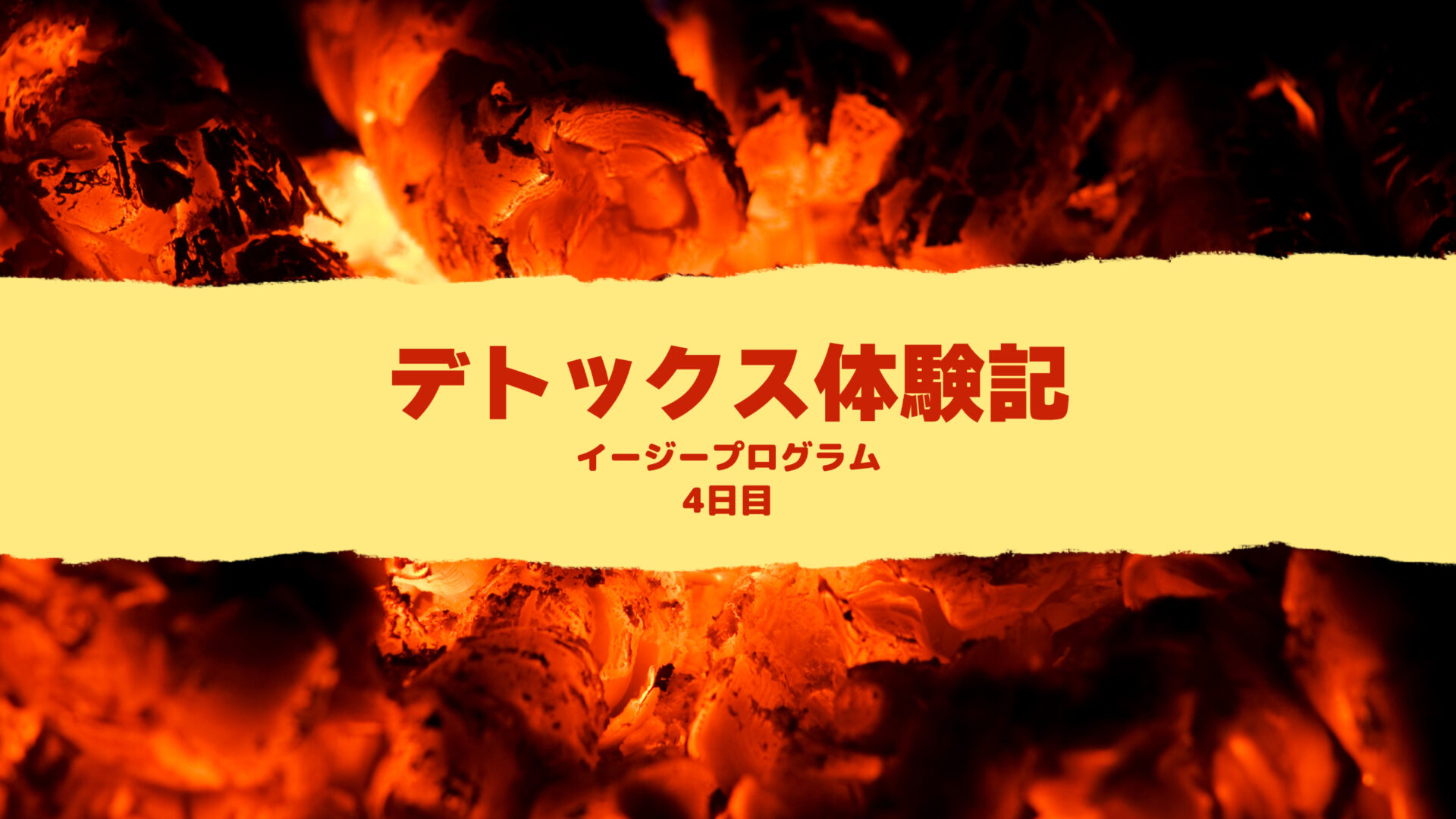 デトックス体験記 4日目